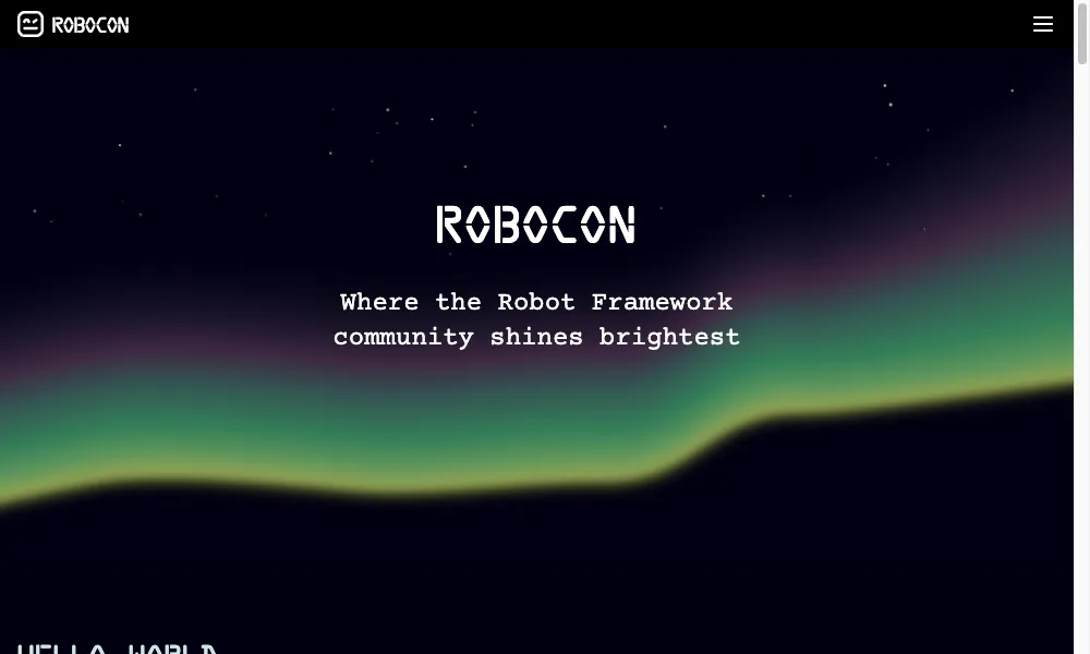 The RoboCon 2026 website